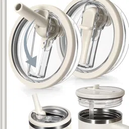 mayklen Leak Proof Tumbler Lid Replacement For 1.2L Tumbler Sipper 4 inch Lid Set, Pack of 1-picture-42