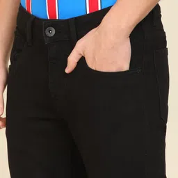 flying machine Men Skinny Low Rise Black Jeans image 5