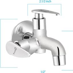 prestige Brass Slim Bib Cock 2 Way Bib Tap Faucet image 2