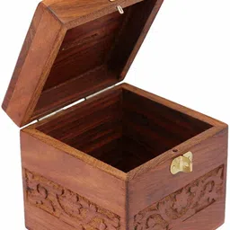 lyqart Wooden Gullak for Kids | Birthday Gift for Kids and Adults | Handmade Wooden Coin Box Holder | Money Box Coin Bank with Lock | Piggy bank Coin Bank image 2