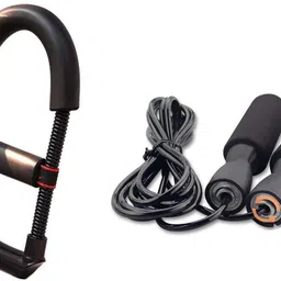 Combo Of Wrist Exerciser With Skipping Rope For Home & Gym Equipment Fitness Accessory Kit Kit-image-1