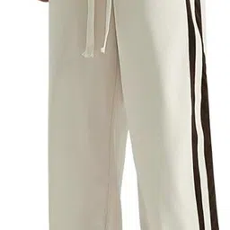 parwati creation Men Loose Fit White Linen Blend Trousers image 1