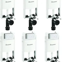 parryware Half Frame Concealed Cistern with Flush Plate set of 6 pic 080 Dual Flush Tank-picture-13