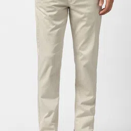 van heusen sport Men Slim Fit Beige Cotton Blend Trousers-picture-13