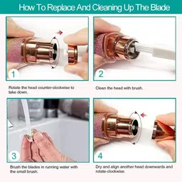 BLAWLESS 2-in-1 USB Rechargeable Eyebrow & Facial Hair Remover | Painless Women’s Trimmer | Smooth Skin Beauty Tool for Face, Upper Lip & Bikini Line Cordless Epilator image 4