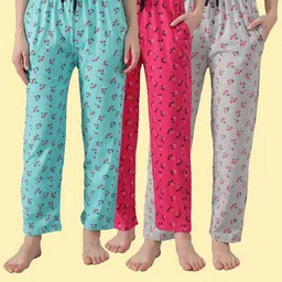 trendy world Pack of 3 Women Pyjama-picture-20