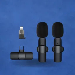 syara K9 Dual Wireless Mic WithCollar Microphone for YouTube &Live Voice RecordingG53 Microphone image 1