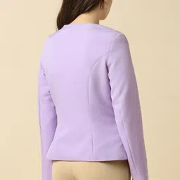 allen solly Women Solid Single Breasted Formal Blazer image 3