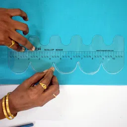 prabhas designs Scallop Scale and Arm Hole scale combo, useful for Tailoring Ruler image 2