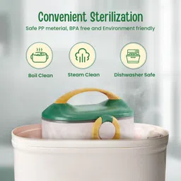 luvlap Portable Milk Powder Container 310g, Baby Food Container with Spoon, BPA Free - Silicone image 5