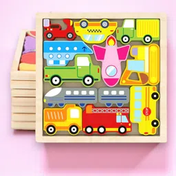 vhd Wooden Vehicle Puzzle Board for Kids – Educational Transport Toy TR110-picture-38