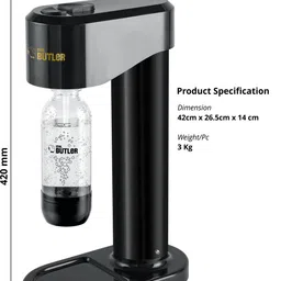 mr. butler Mr Butler Instafizz Full Black Soda Maker image 2