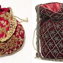 athizay Girls Maroon, Gold, Maroon Potli-picture-33