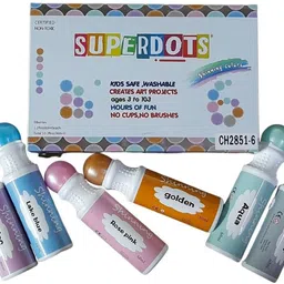 r h lifestyle 6 Color Metallic Shining Washable Dot Markers for Children School ANC4525-picture-26