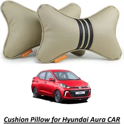 autofit Black, Beige Leather Car Pillow Cushion for Hyundai-picture-17