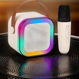 MG TRADER G54_K12Wireless karaoke mic speaker with Bluetooth compatibility and RGB lights 10 W Bluetooth Home Audio Speaker image 1