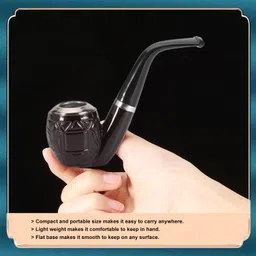 viovi Black Zhaofa Tobacco Pipe Wooden Smoking Filter Pipe Durable Wooden Pipes Wooden Inside Fitting Hookah Mouth Tip image 3