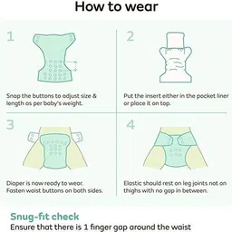 solida Baby/Kids/Infant/New-born Baby Reusable Diaper, Washable Cloth Diaper for Baby image 2