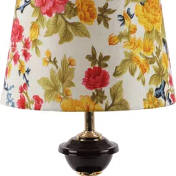 foziq Floral Shade With Metal Base Table Lamp image 4