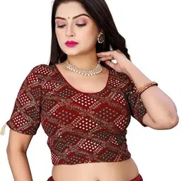 naman textile Round Neck Women Blouse image 3