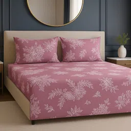 delight zone Microfiber King Fitted (Elastic) 175 TC Printed Bedsheet-picture-13