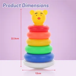 chanak ABS Plastic Stacking Ring Multicolor Ring Sorting & Stacker for Kids 12+ Months image 3