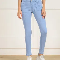 nifty Women Skinny Mid Rise Light Blue Jeans-picture-21