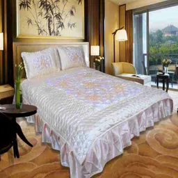 flyrra Satin Double King Sized Bedding Set image 1