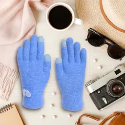Solid, Self Design Winter Women Gloves-image-64