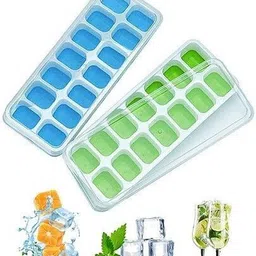masox store SQARE ICE CUBE TRY 14 F140 Multicolor Silicone Ice Cube Tray-picture-20
