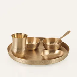 the healing store Pack of 6 Bronze eaching matt polish Dinner Set-picture-23