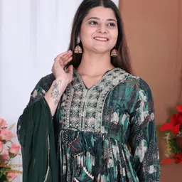 kurtiwala.com Women Cotton Rayon Kurta Pant Dupatta Set image 5