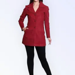 troo blue Women Solid Double Breasted Casual Blazer-picture-17