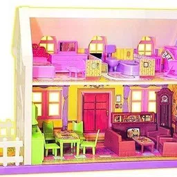 Doll House for Girls with Furniture - Best Gift Idea (Dream Palace 34Pcs) B-image-27