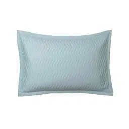 maspar Blue Solid 300 TC Cotton 2 Pillow Sham Set image 1