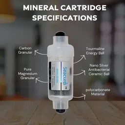 seacure 4" Mineral Filter and 2 Piece D-Push Fit Elbow for RO Water Purifiers Solid Filter Cartridge image 3