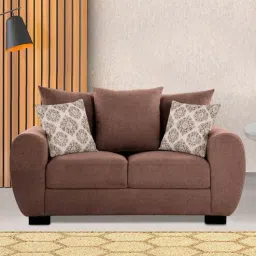 Florence Fabric 2 Seater Sofa in Brown Colour-image-74