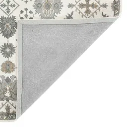 saraswati global White Ivory Floral Wool 4X6 Hand-Tufted Carpet image 5