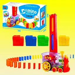 flyhigh Domino Train Toy Set with Lights and Sounds Construction Stacking Dominoes Toys-picture-27