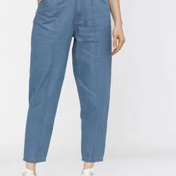 tokyo talkies Women Tapered Fit Mid Rise Blue Jeans-picture-42