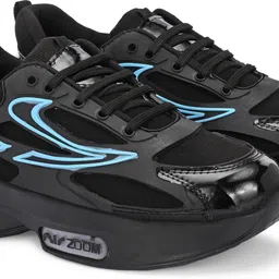dartkick Trendy Men's Black & Blue Sneakers for Casual Wear Party Wear For Men image 4