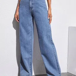 p.x.5 Women Loose Fit Mid Rise Blue Jeans-picture-15