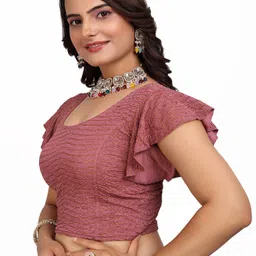 priyanka traders Round Neck Women Blouse-picture-17