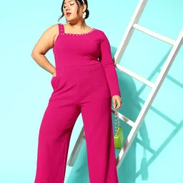 curve by kassually Embroidered Women Jumpsuit image 1