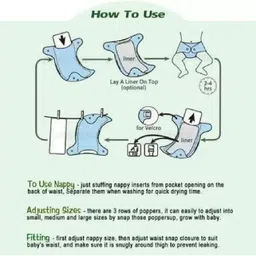 cutieful Cloth Diaper Liner Reusable Washable Diaper Nappy Inserts for Baby Free Size image 4