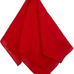 Drona Ent Red 100% Pure Cotton Handkerchief for Men & Women – 12x12 Inch (30x30 cm) ["Red"] Handkerchief image 4