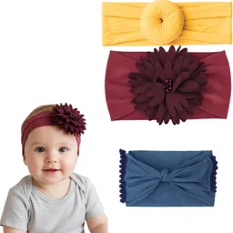 anna stella Soft Stretch Baby Headbands With Big Bows – 3-Pack Head Band-picture-13