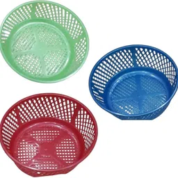grahast Fruit vegetable pack 3 BasketRound_219 Plastic Fruit & Vegetable Basket-picture-23