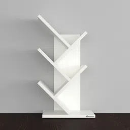 mahaakaay Criss Tree Desk Organisor Wall Mounted Book Shelf Bookcase | Engineered Wood Open Book Shelf image 5