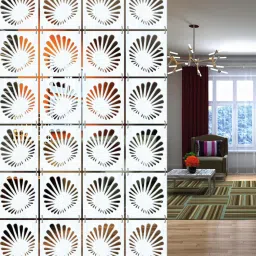 olive tree White Engineered Wood Hanging Wood Divider image 1